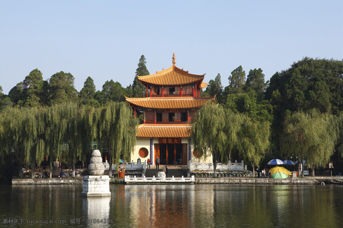 昆明大观园 公园 古代建筑 山水 国内旅游 旅游摄影 皇家园林 十七拱桥 落日 蓝天 昆明湖 湖泊 游船 风景名胜 自然景观