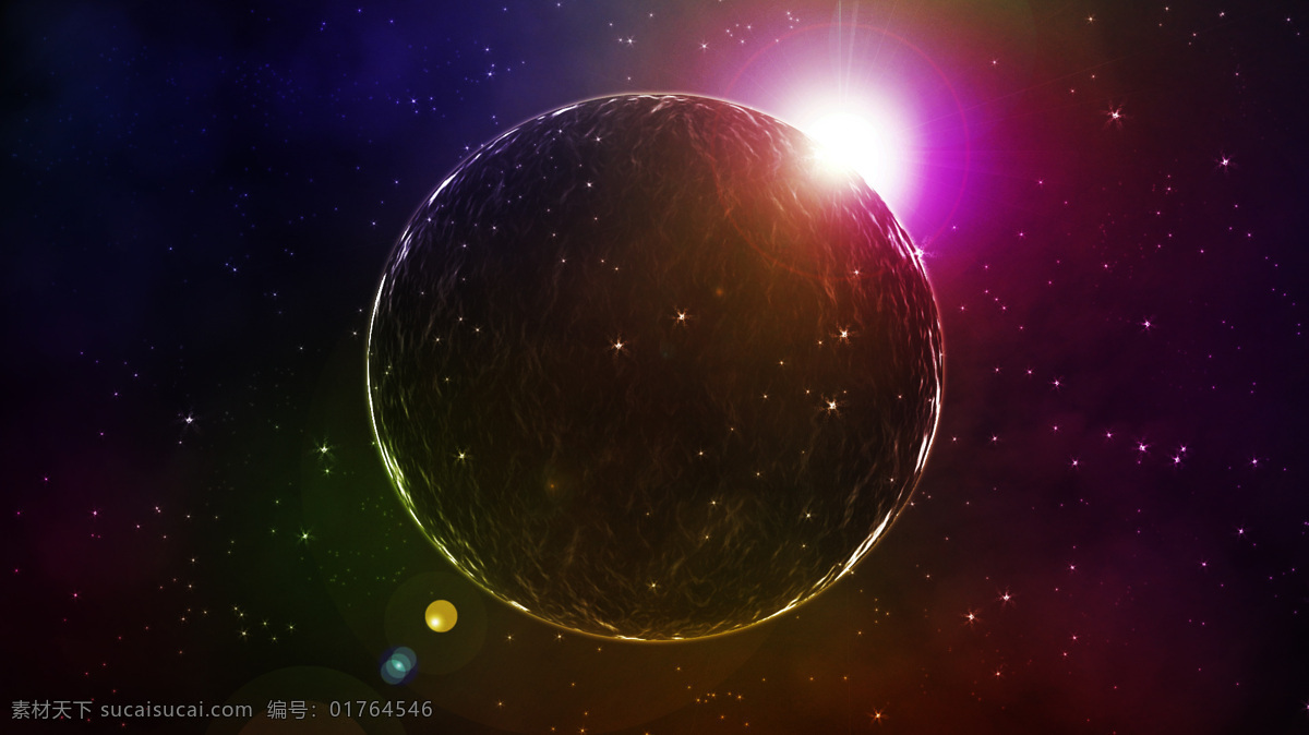 宇宙 星空 星球 炫彩 月亮 3d设计