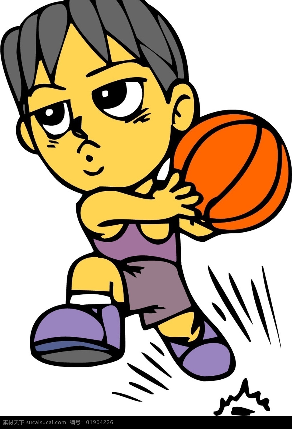 卡通nba4 篮球动作 文化艺术 体育运动 卡通矢量 矢量图库