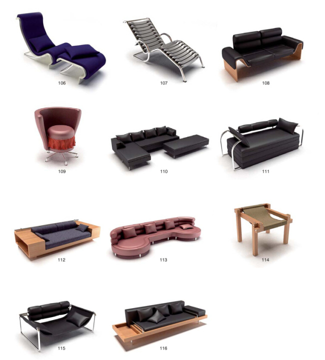 艺术 家具 模型 沙发 3d模型素材 家具模型