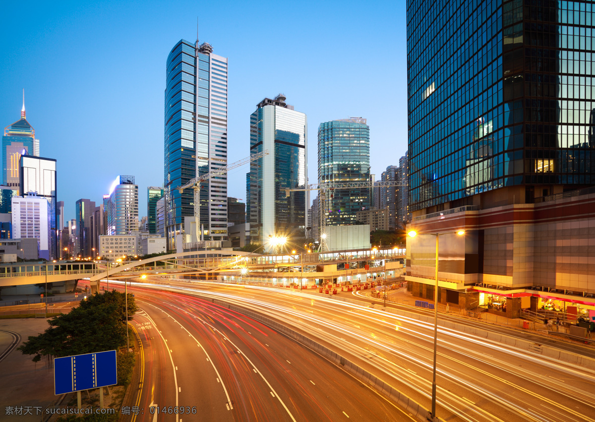 城市夜景 灯光 延时 傍晚天空 建筑 建筑园林 建筑摄影