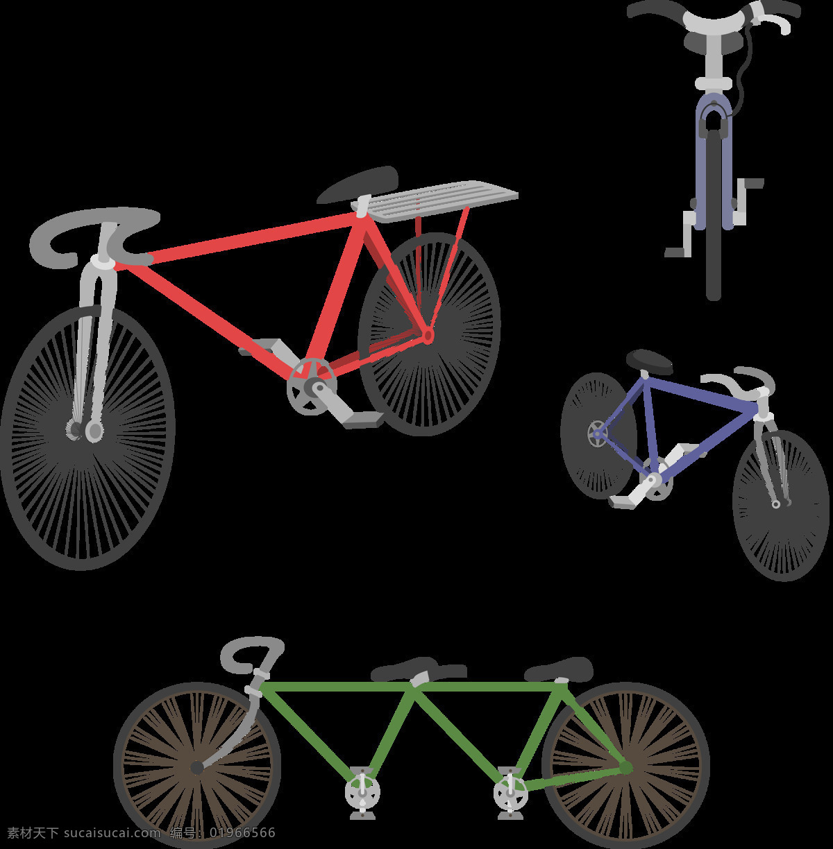 各种 单车 自行车 插画 免 抠 透明 图 层 共享单车 女式单车 男式单车 电动车 绿色低碳 绿色环保 环保电动车 健身单车 摩拜 ofo单车 小蓝单车 双人单车 多人单车