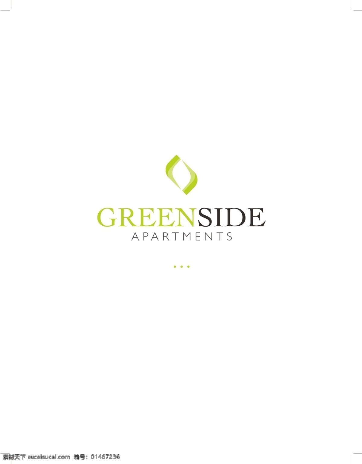 greenside 画册 矢量 高档 大气 green 绿色 房地产 白色