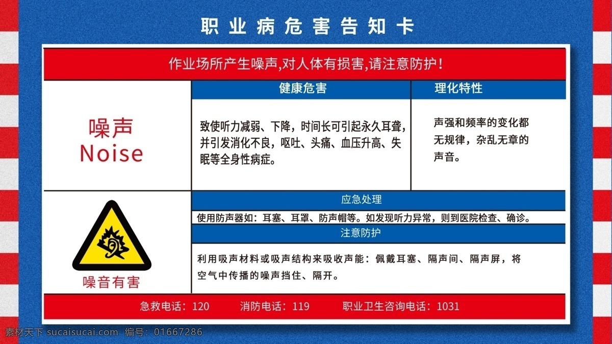 职业病 危害 告知 卡 告知卡 告知卡图片 职业 病噪声 安全 生产 告知牌 展板模板