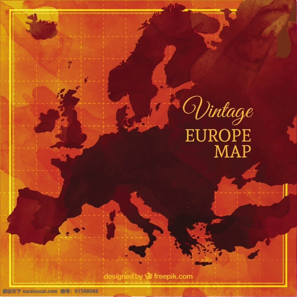 复古 风格 欧洲 地图 背景 复古风格 欧洲地图