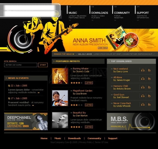 娱乐 酒吧 类 韩国 网站 模板 flash 网页模板 个人网站模板 企业网站 网页素材