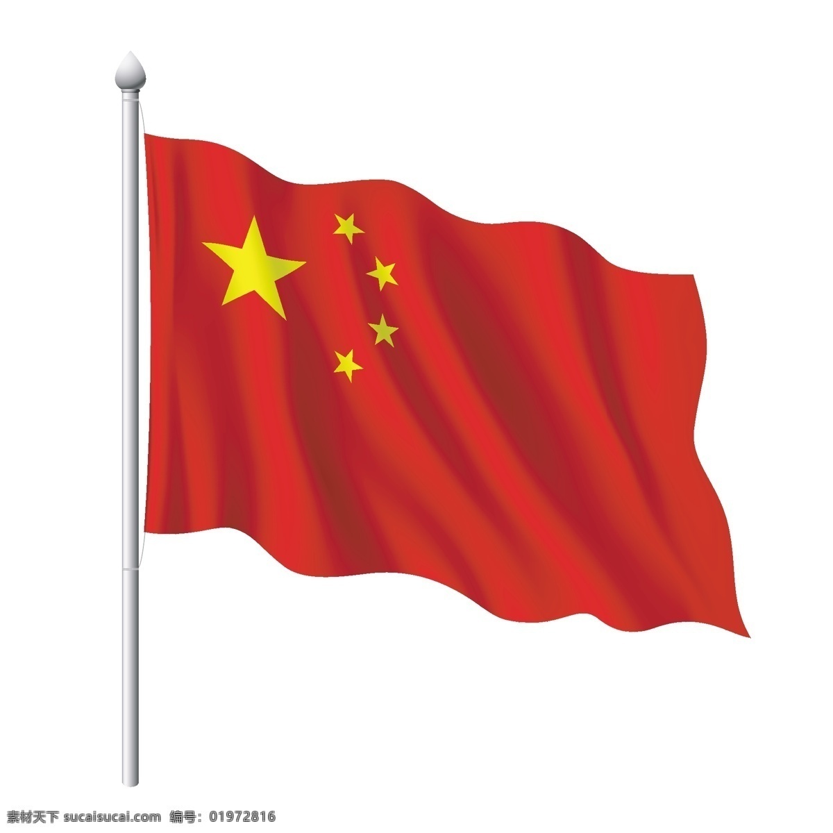 立体 中国 旗帜 科技 现代科技 科学研究 生活百科 空间环境 矢量素材 其他模板 白色