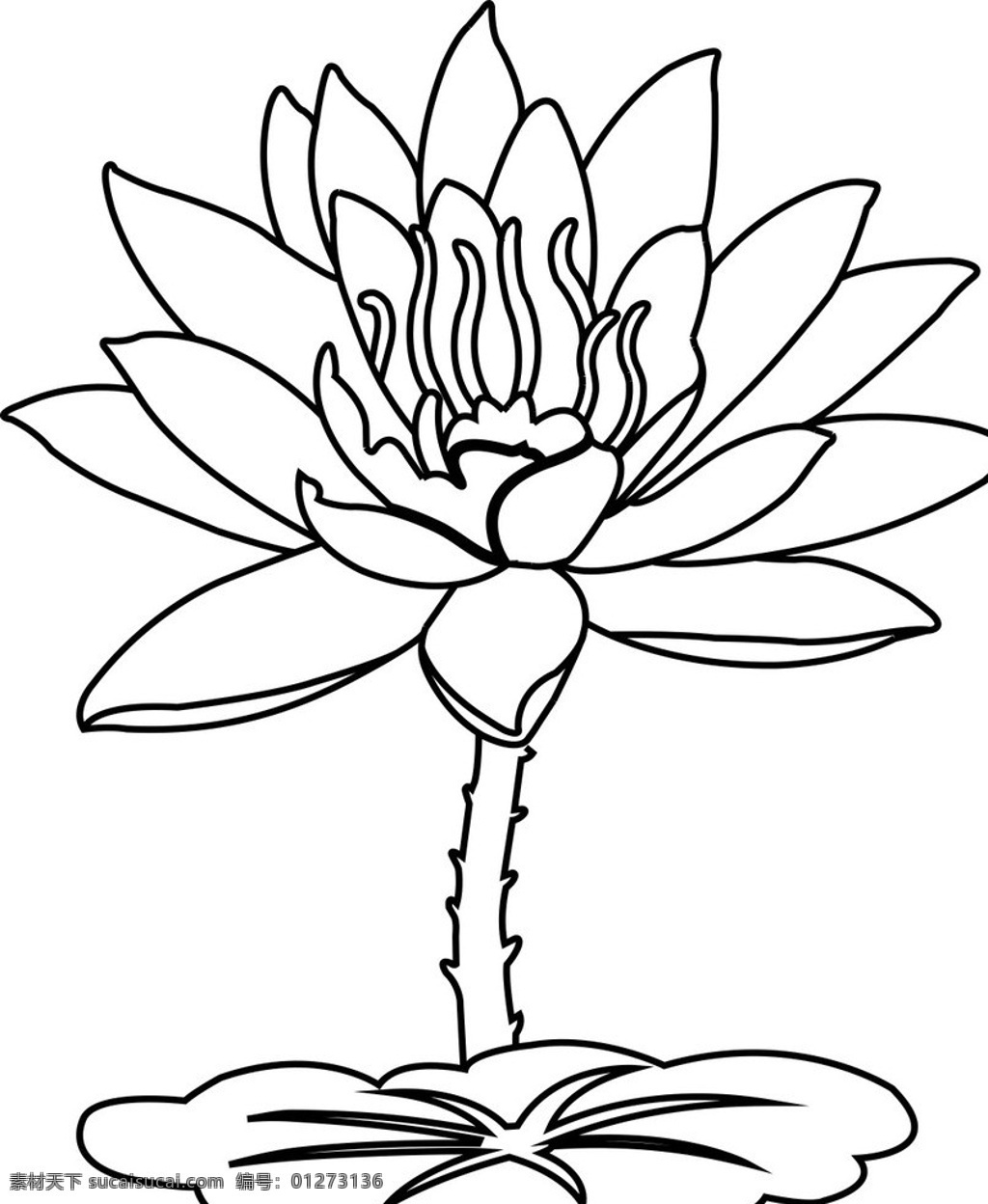 荷花 logo 荷花logo 彩艺绘刻素材 荷花线条画 花草 生物世界 矢量