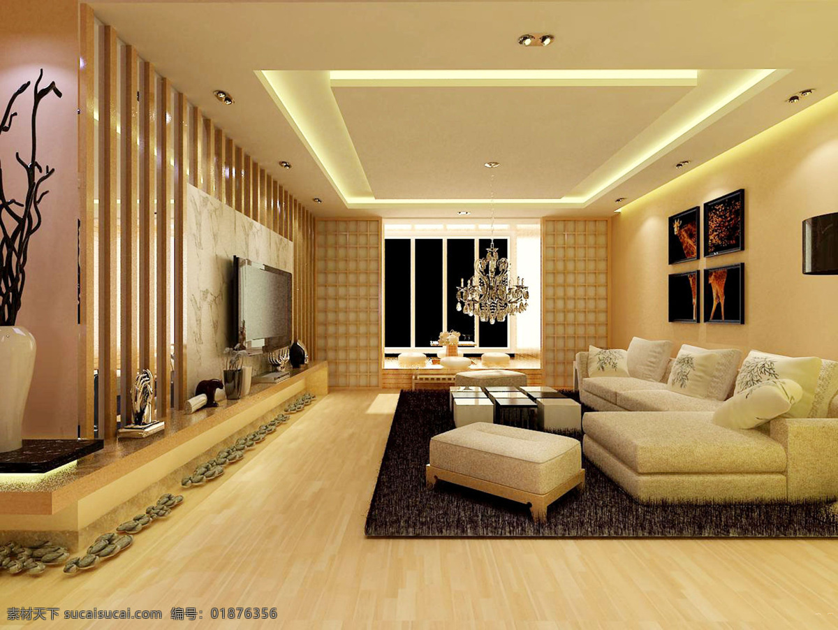 白色 简约 电视背景墙 暖色 室内设计 装修设计 家居装饰素材