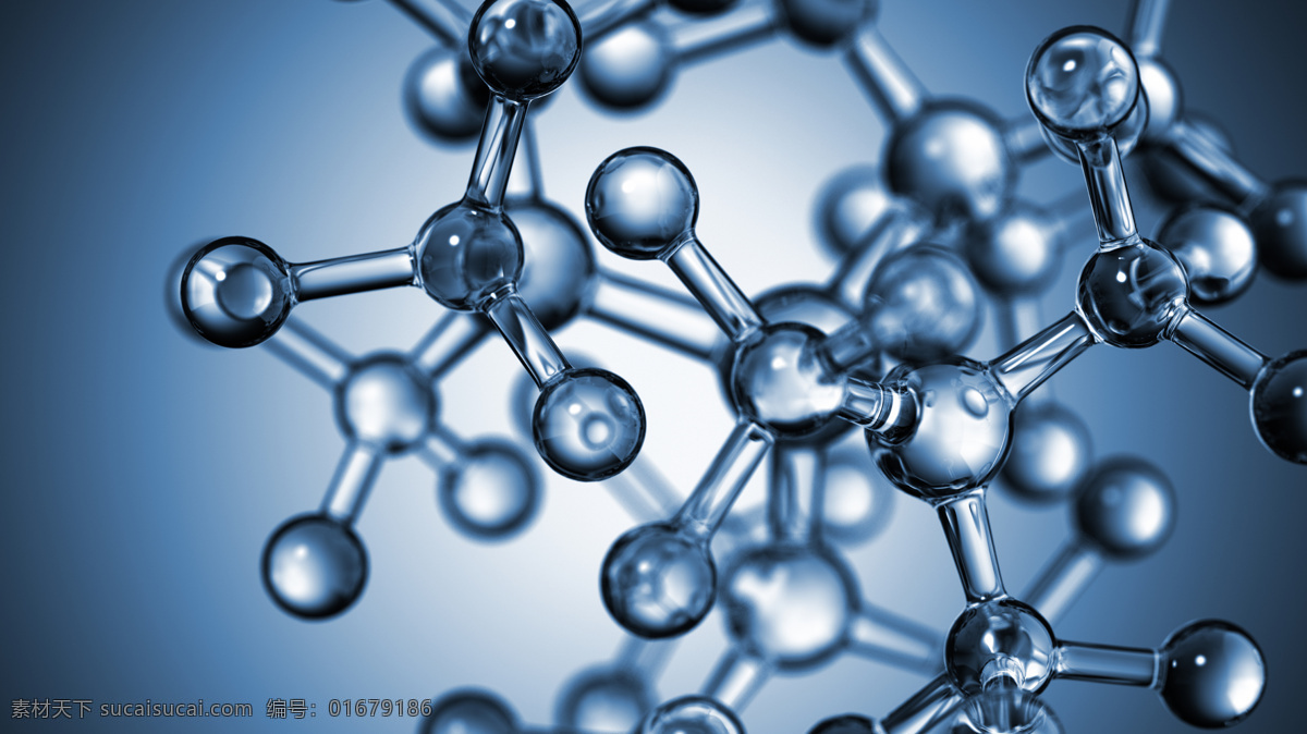 水分子 水滴 结构 蓝色 清澈 配饰 3d设计