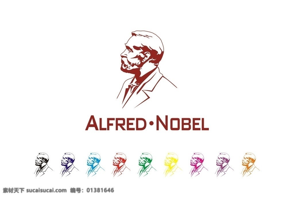 诺贝尔头像 诺贝尔 alfrend183nobel nobel 标志收集 企业 logo 标志 标识标志图标 矢量