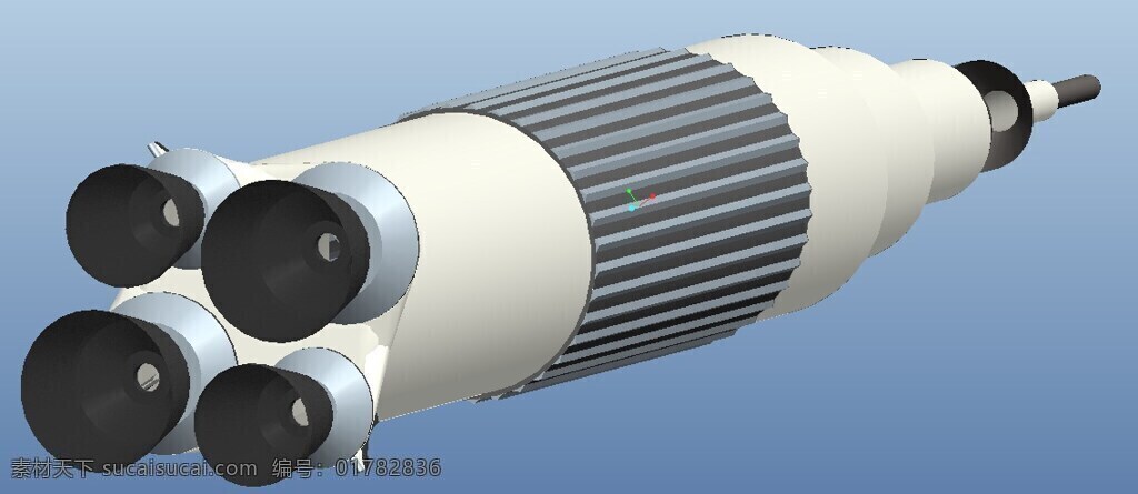 pslv1 火箭助推器 阿波罗 3d模型素材 建筑模型