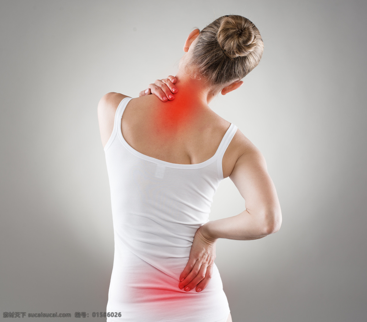 腰痛 女人 腰痛的女人 受伤 骨折 身体红肿 医疗护理 生病 生理疾病 受伤人物 美女 现代科技
