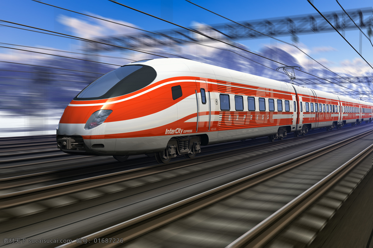 高铁 动车 火车 子弹头 和谐号 复兴号 新干线 高速铁路 现代科技 交通工具