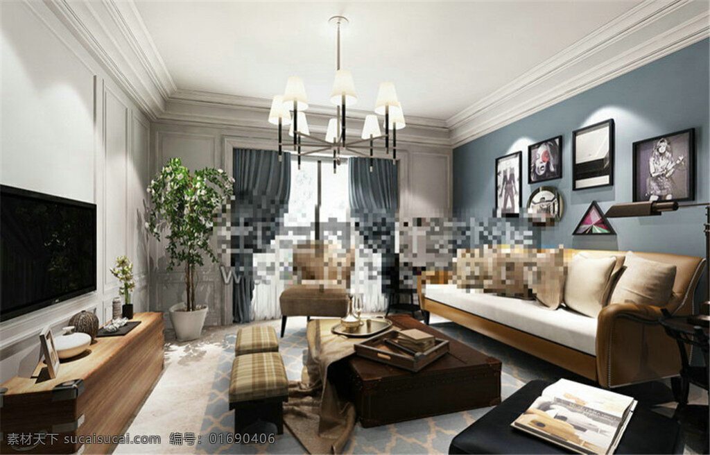 室内模型 室内设计 室内装饰设计 模型素材 客厅 3d 模型 3dmax 建筑装饰 黑色