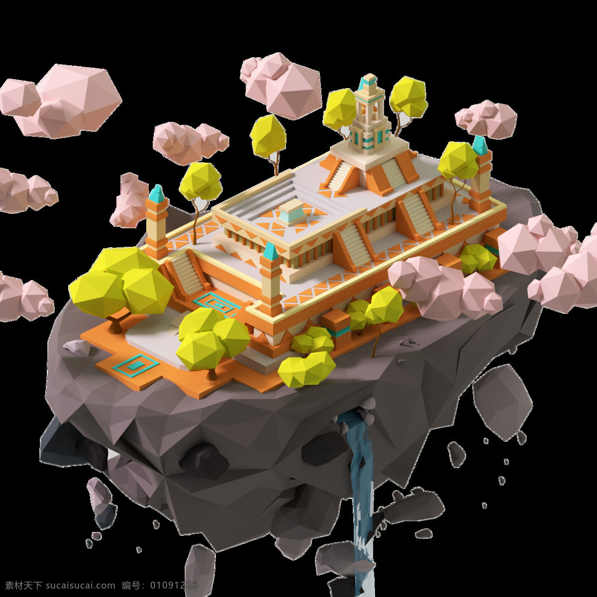 三维 游戏 城堡 建筑 设计图 房屋模型 房子png 立体房屋模型 游戏场景 游戏建筑