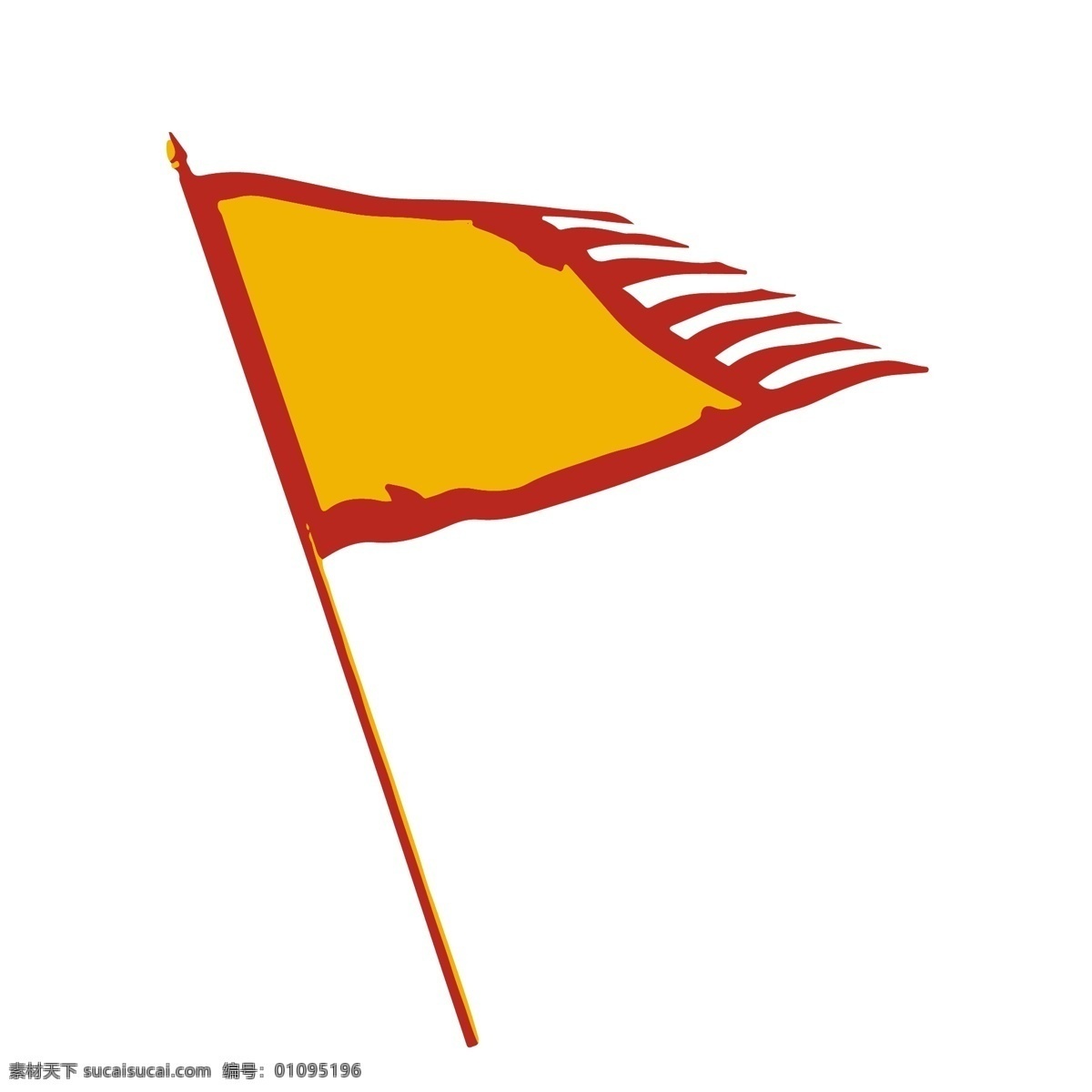 矢量 古代 旗帜 装饰设计 元素 古代旗帜 装饰 设计元素 可商用 红色 黄色