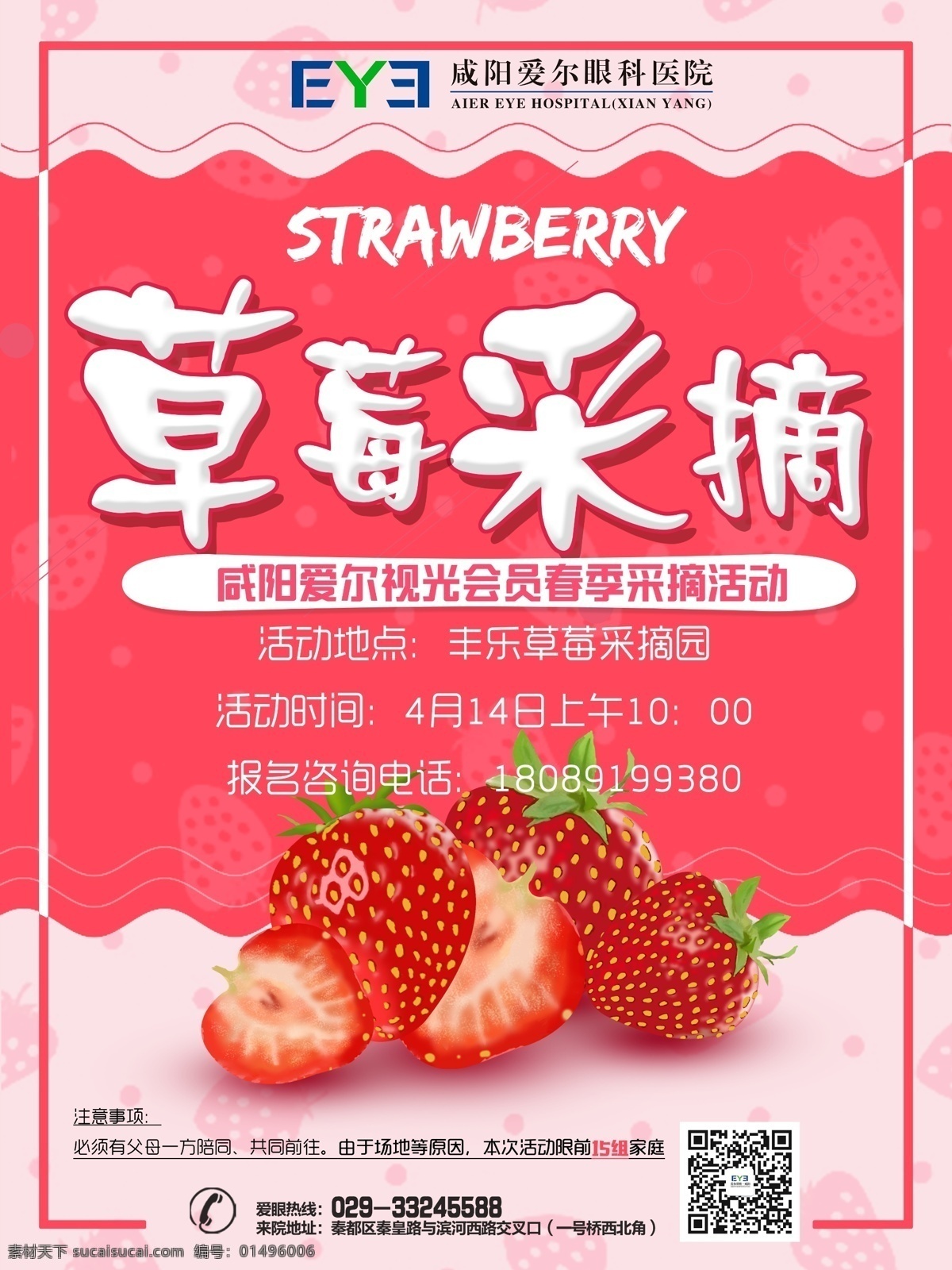 草莓采摘节 草莓采摘 节日 吃草莓 摘草莓 海报