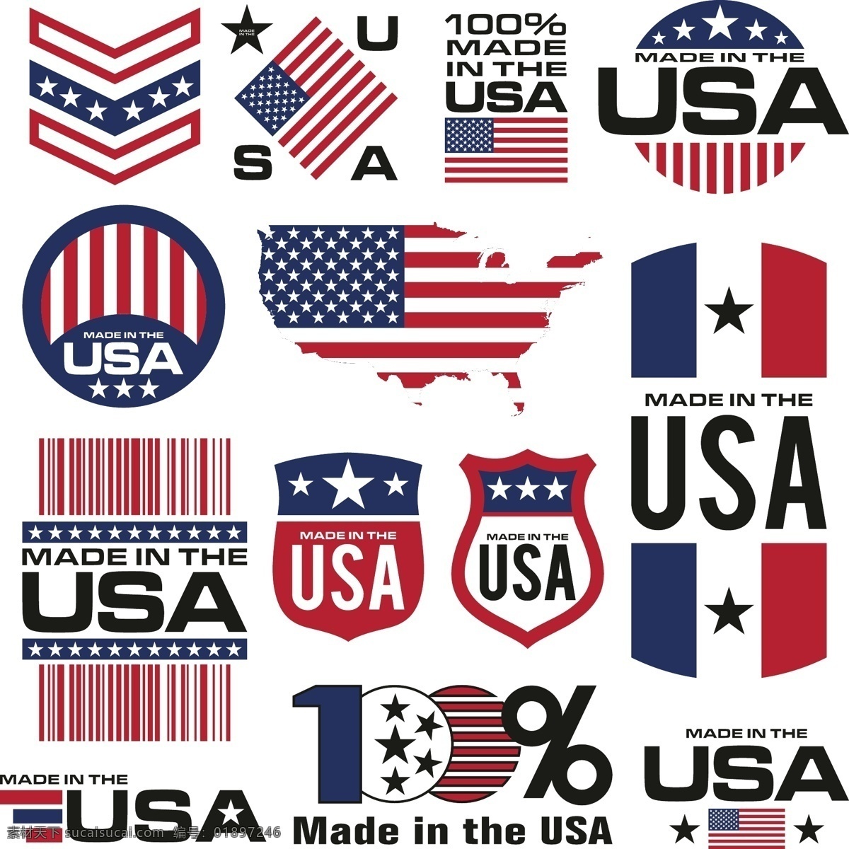 美国国旗标签 独立日标签 美国独立日 节日 庆祝 国旗 星条旗 标签 矢量 标志图标 网页小图标
