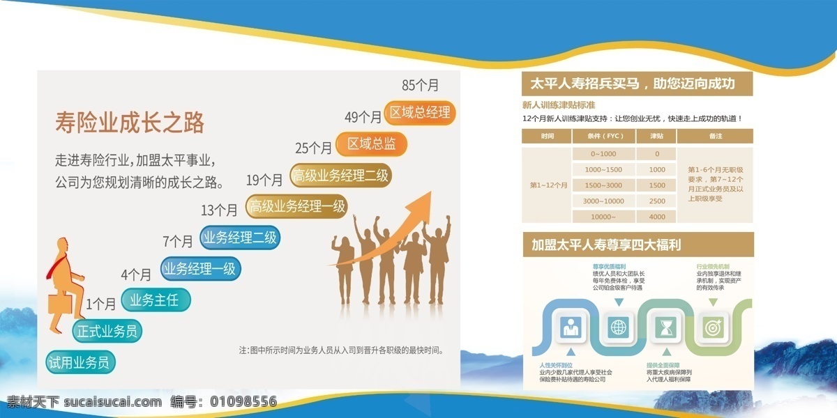 保险展板 晋升之路 升职 太平保险 保险 展板模板