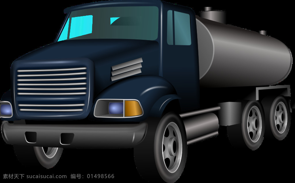水箱 卡车 车辆 交通运输 汽油 柴油 燃料 液体货物 插画集