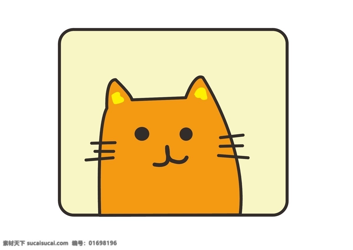 矢量 卡通 动物 猫 图案