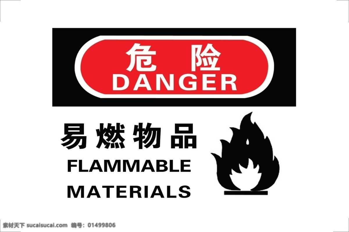 危险 易燃物品 danger 危险标志 警告