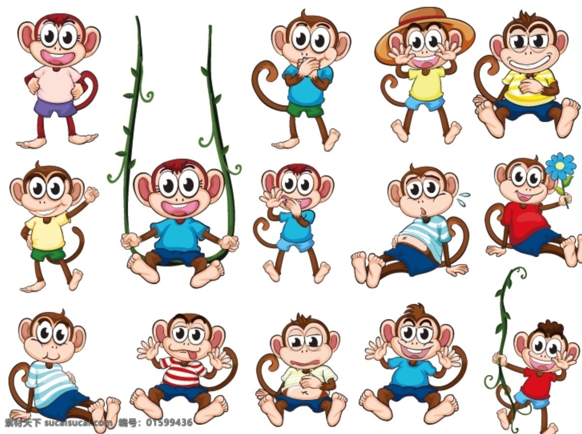 猴子 快乐 2016 动物 可爱 多张 分层