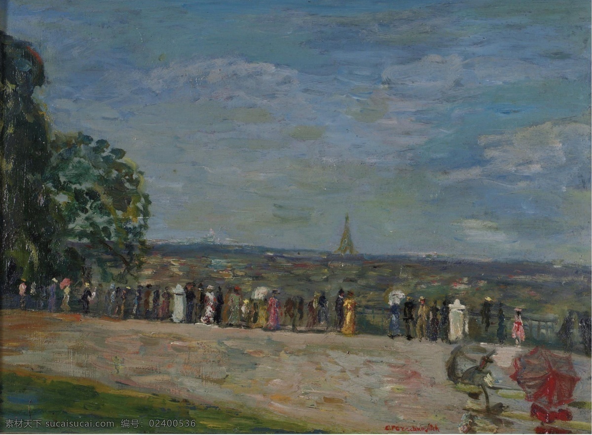 大师 画家 风景画 静物 油画 建筑 装饰画 saintcloud park the of view terechkovitch constantin 人物 高清 西方 国外 现代 家居装饰素材