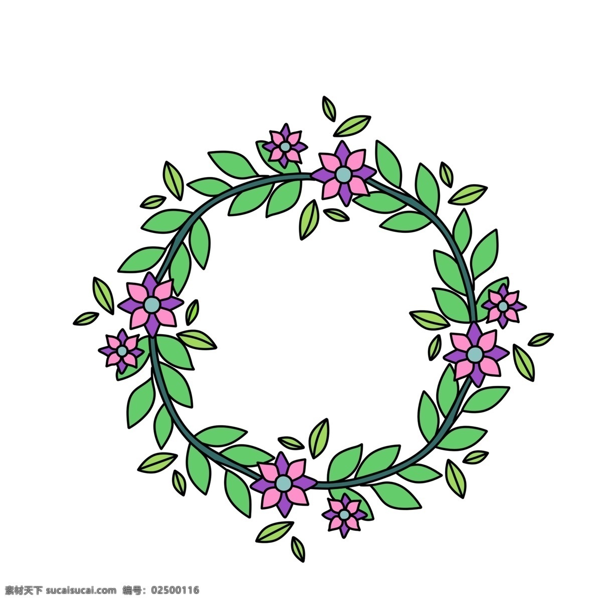 春季 促销 花环 边框 春季促销边框 花环边框 边框装饰 绿叶 叶子装饰 花朵装饰 促销装饰 热卖边框