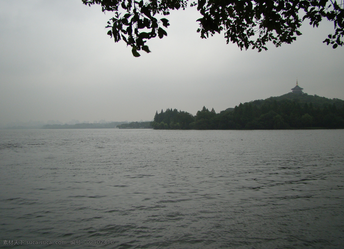 雷峰塔 西湖 远眺 杭州 白娘子 白蛇传 人文景观 旅游摄影 灰色
