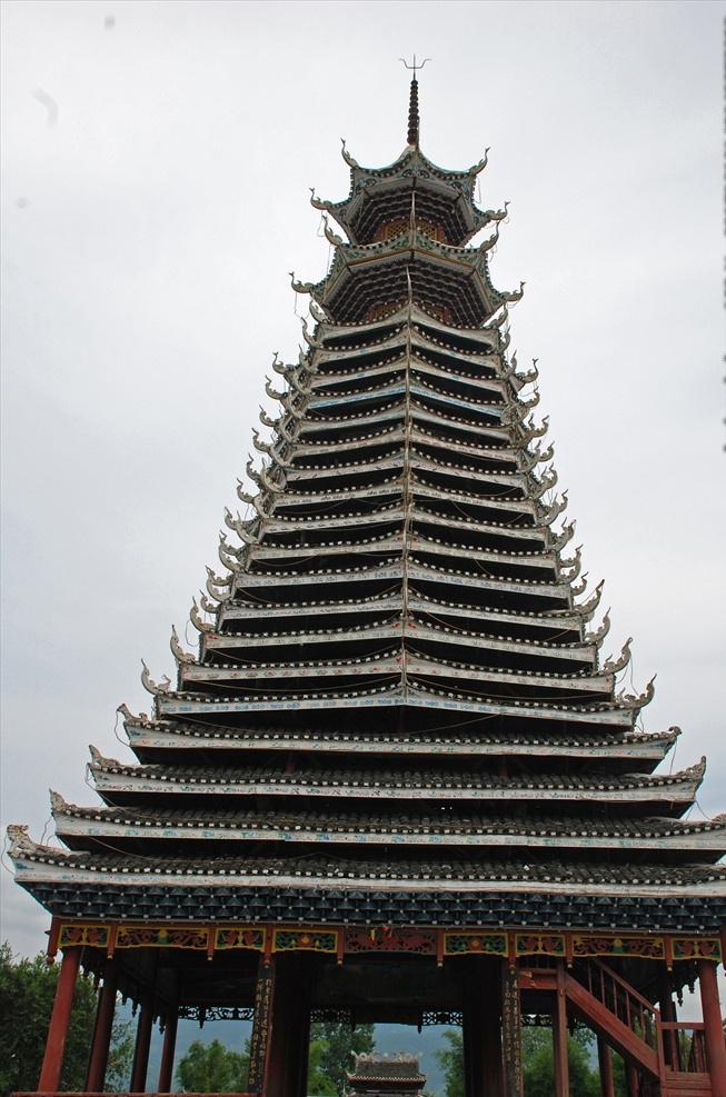 侗族鼓楼 侗族 钟鼓楼 榕江 古榕群 三宝 侗寨 建筑园林
