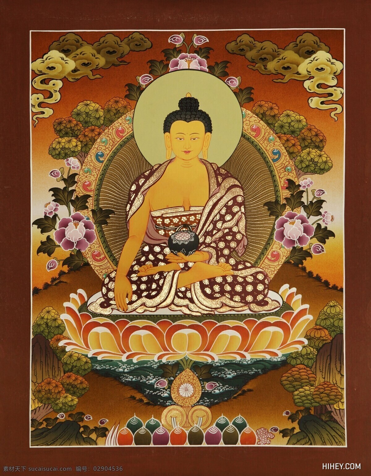 释迦牟尼佛 藏传佛教 佛陀 佛教 唐卡 西藏 宗教信仰 文化艺术