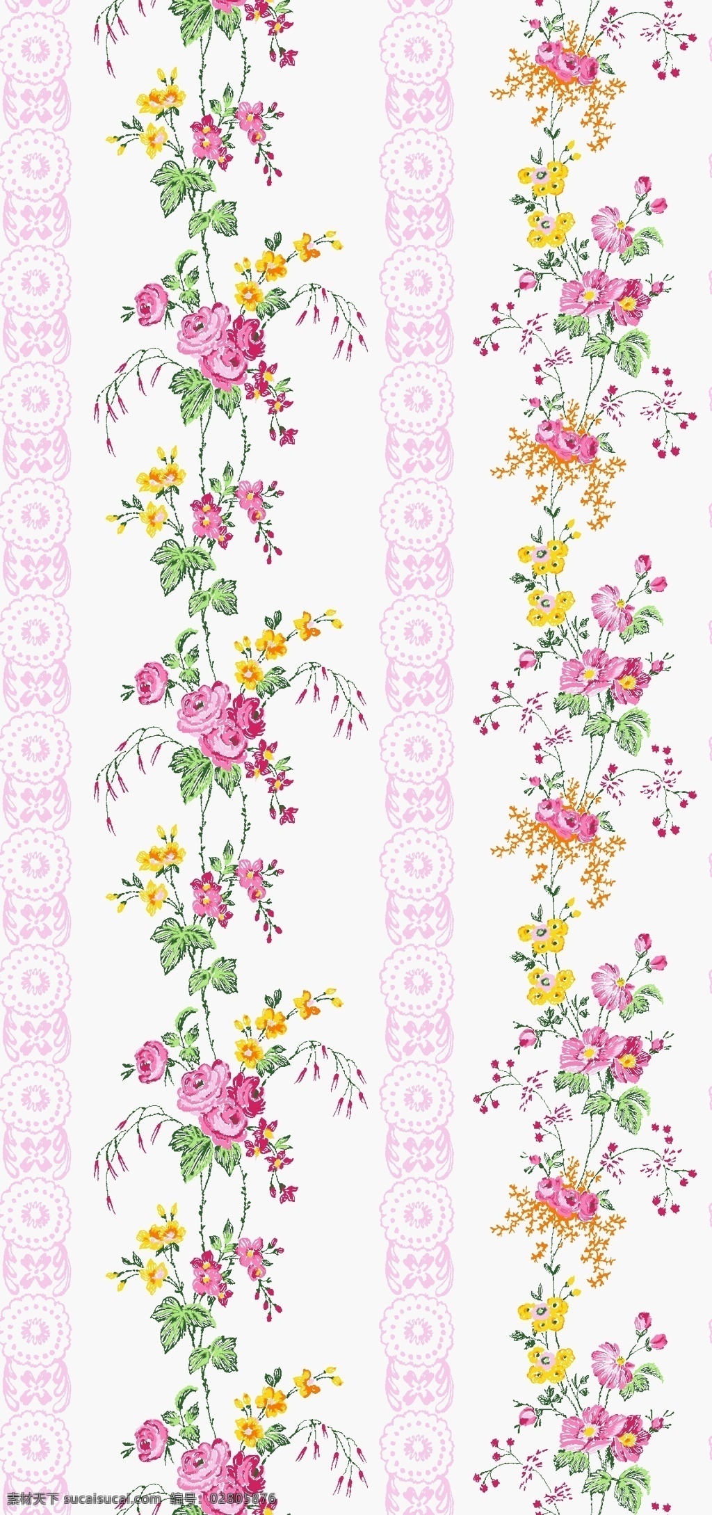 面料设计 墙纸设计 服装面料 花卉 植物底纹 现代纹 花边花纹 底纹边框