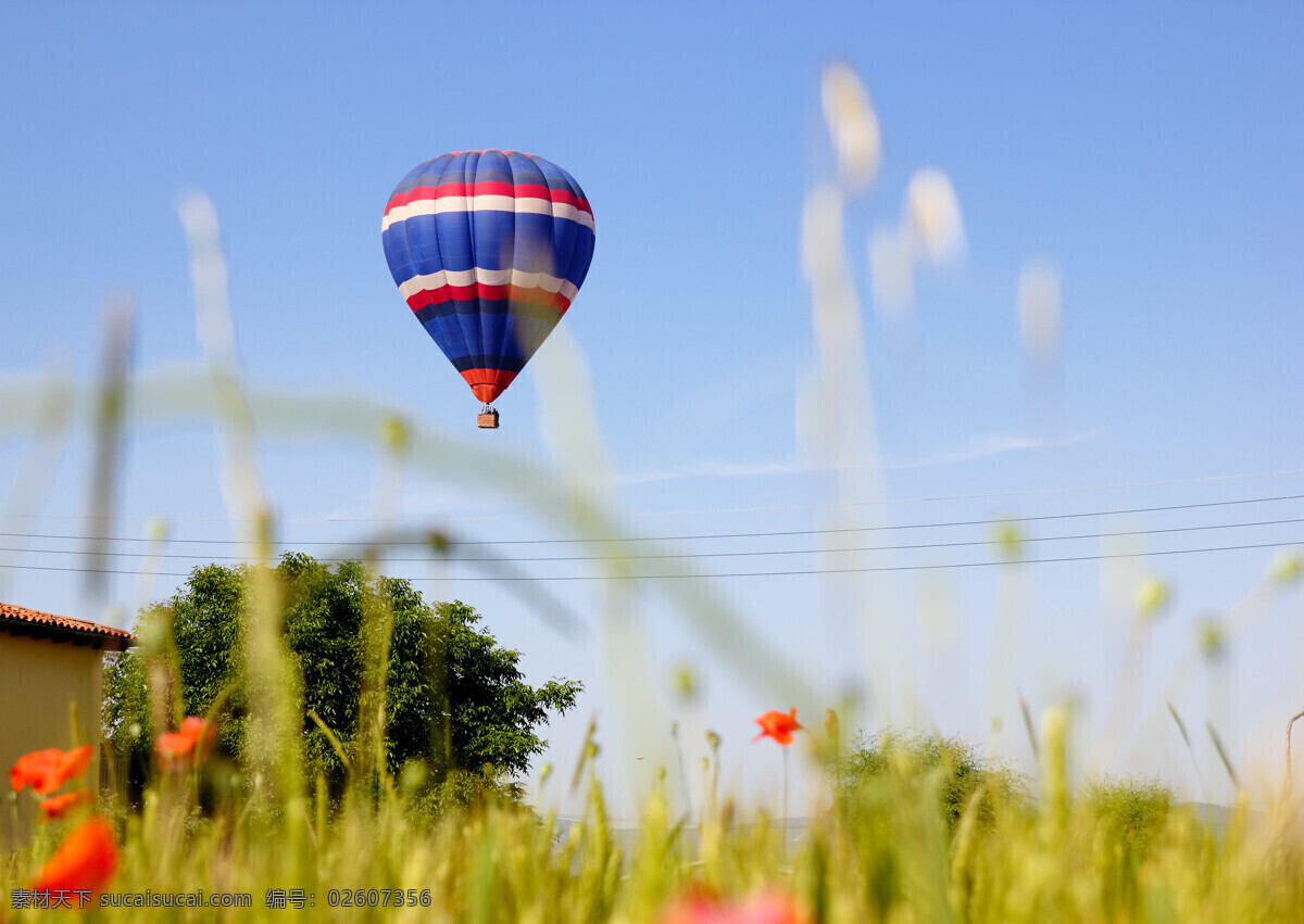 蓝天 飞翔 热气球 蓝天白云 飞翔的热气球 美丽风景 风景摄影 山水风景 风景图片