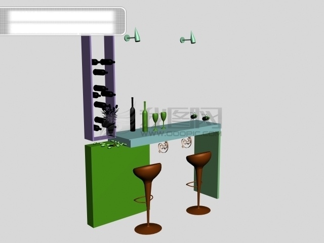 3d 家庭 吧台 3d设计 3d素材 3d效果图 酒杯 家庭吧台设计 高脚凳 矢量图 建筑家居