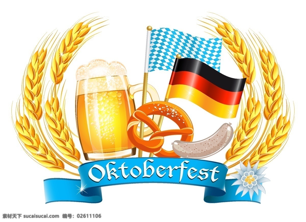 慕尼黑 啤酒节 标签 矢量 德国 底纹边框 节日海报 啤酒 其他海报设计