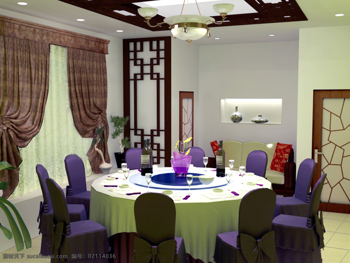 中式餐厅包厢 中式 餐厅 包厢 室内设计 环境设计 黑色