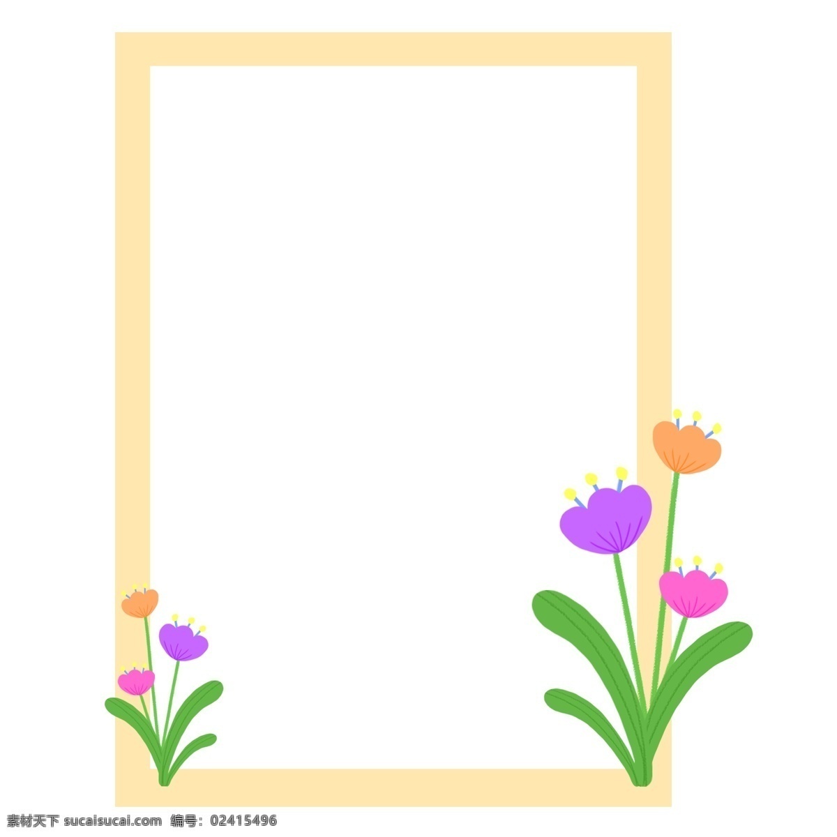 玉兰花 画板 边框 玉兰花边框 卡通边框 美丽边框 漂亮边框 小物边框 物品边框 漂亮的花朵