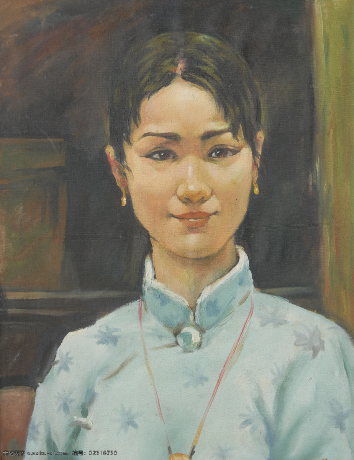 安静 绘画 绘画书法 人物 人物头像 人物肖像 峰祎 油画 头像 唯美 写实 中国 写实主义 文化艺术 分辨率 颜色模式 家居装饰素材
