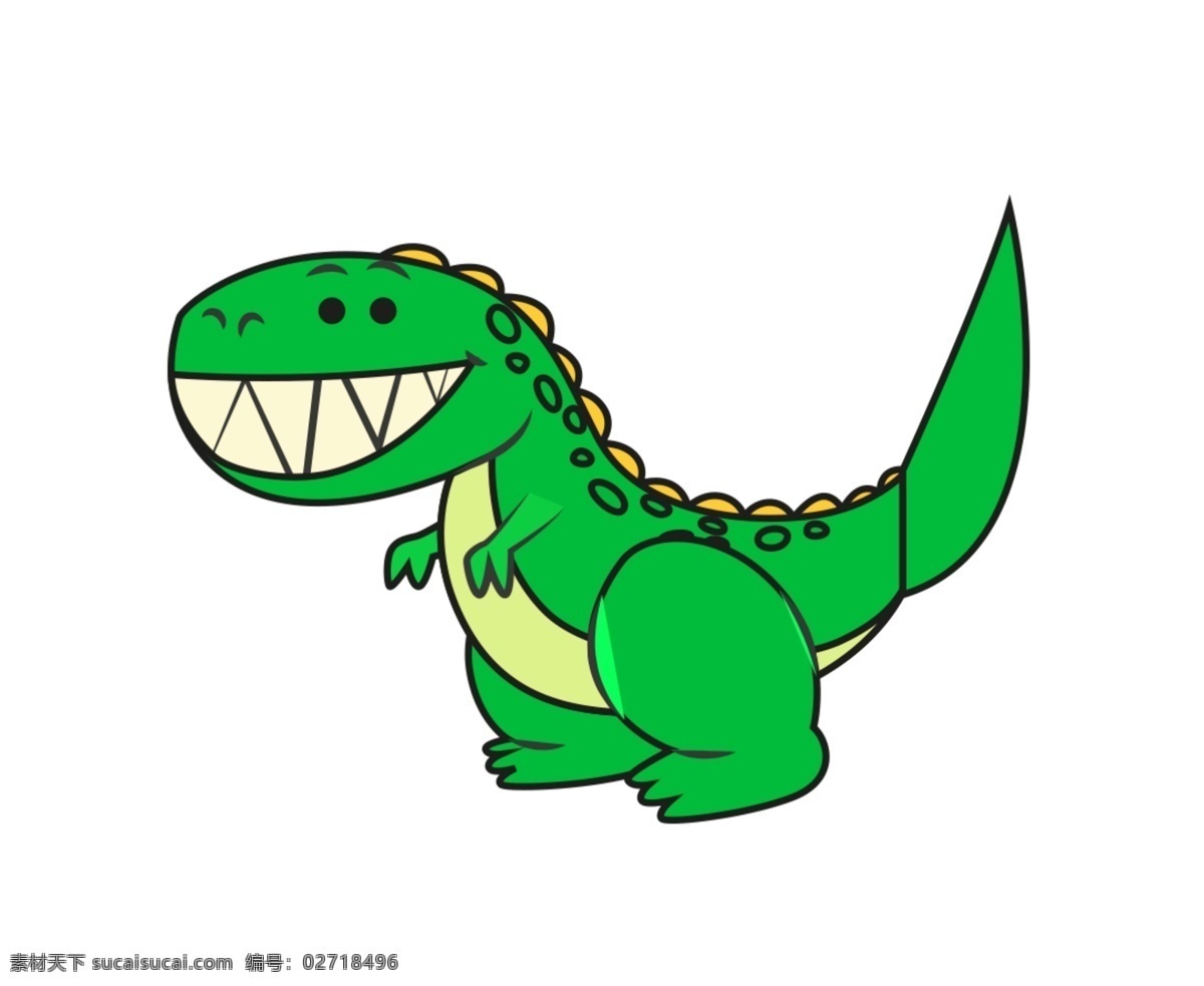 一个恐龙 动物 绿色 恐龙