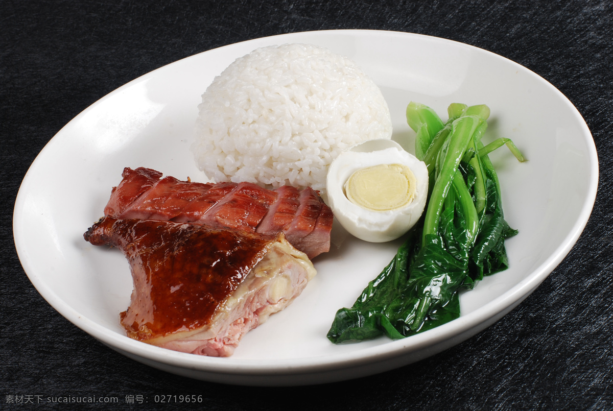 烧鹅腿双拼饭 美食 传统美食 餐饮美食 高清菜谱用图
