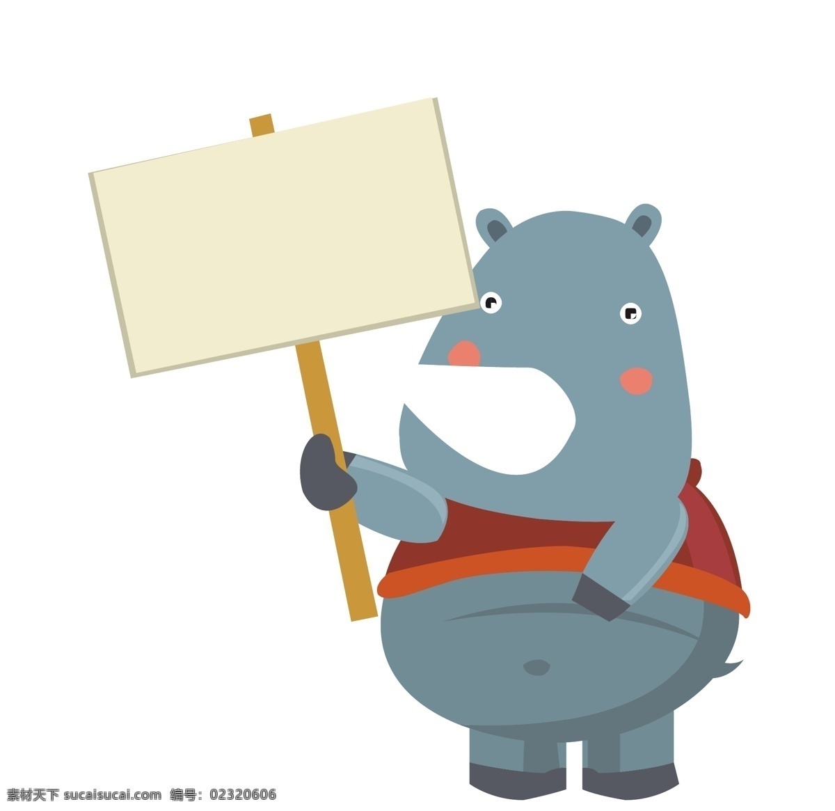 矢量 动物 举 牌 牌子 的卡 通 卡通 可爱 搞笑动物 动物表情