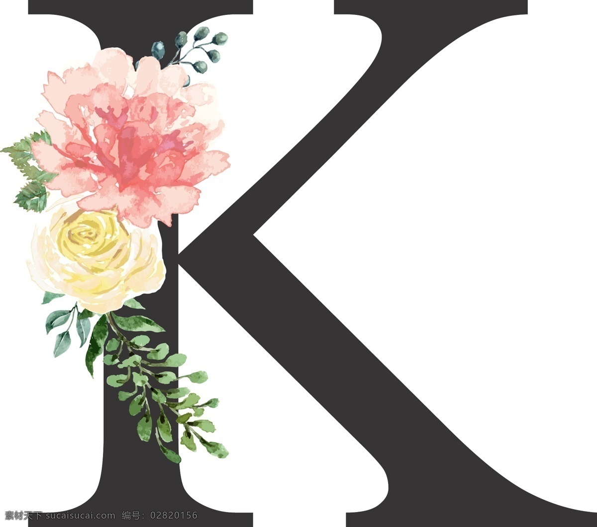 创意 婚礼 季 字母 k 浪漫 花朵 字母花朵 浪漫花朵 浪漫矢量 矢量婚礼季 婚礼季