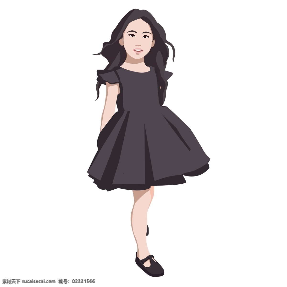 女孩 穿着 公主 裙 女生