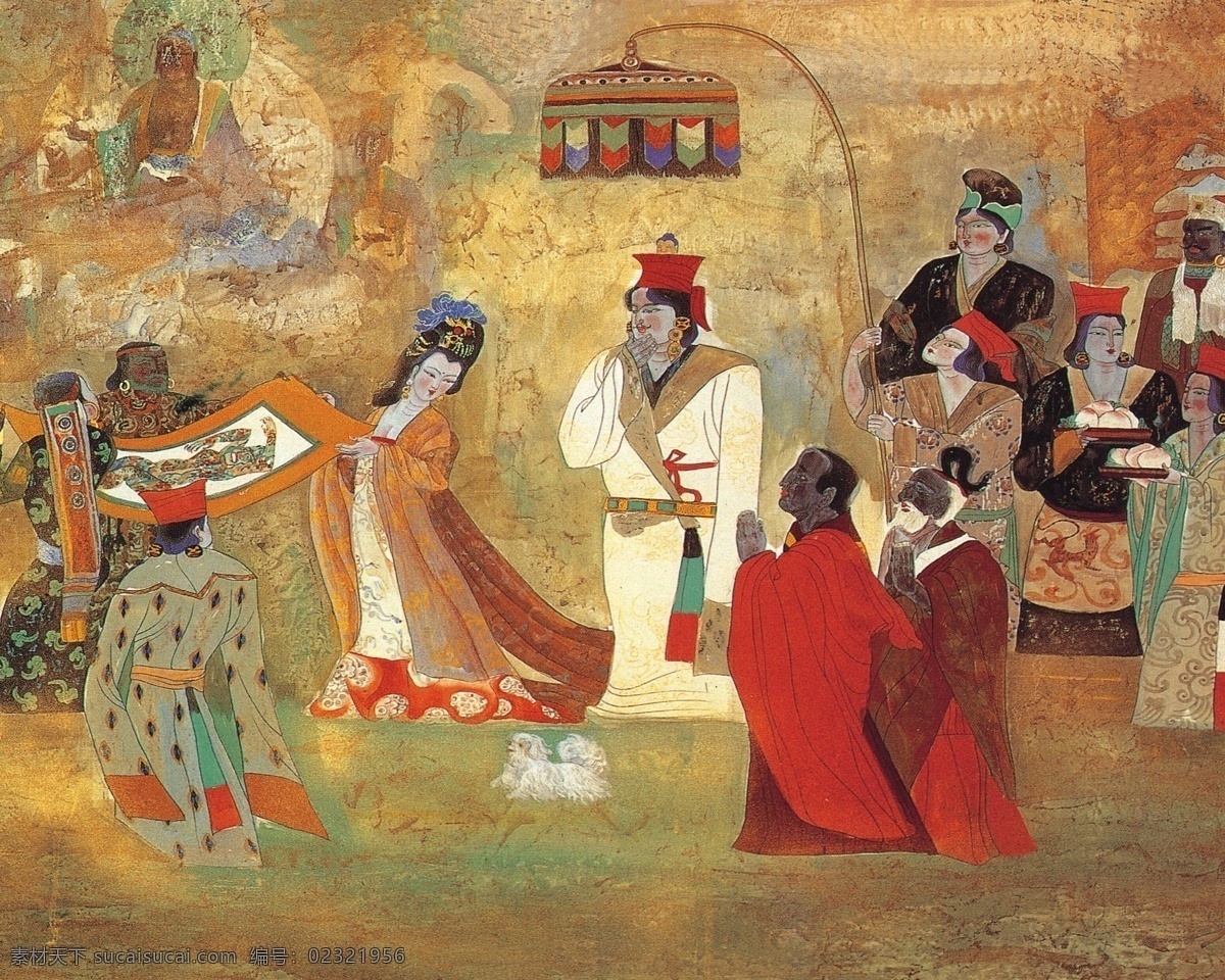 西藏文化 松赞干布 文成 公主 文成公主 国画 古典画 绘画书法 文化艺术