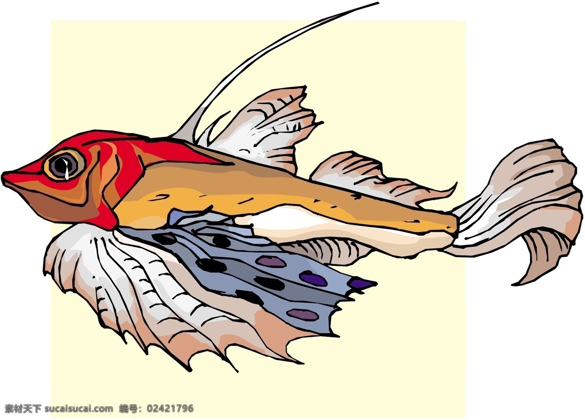 五彩小鱼 水生动物 矢量素材 格式 eps格式 设计素材 水中动物 矢量动物 矢量图库 白色