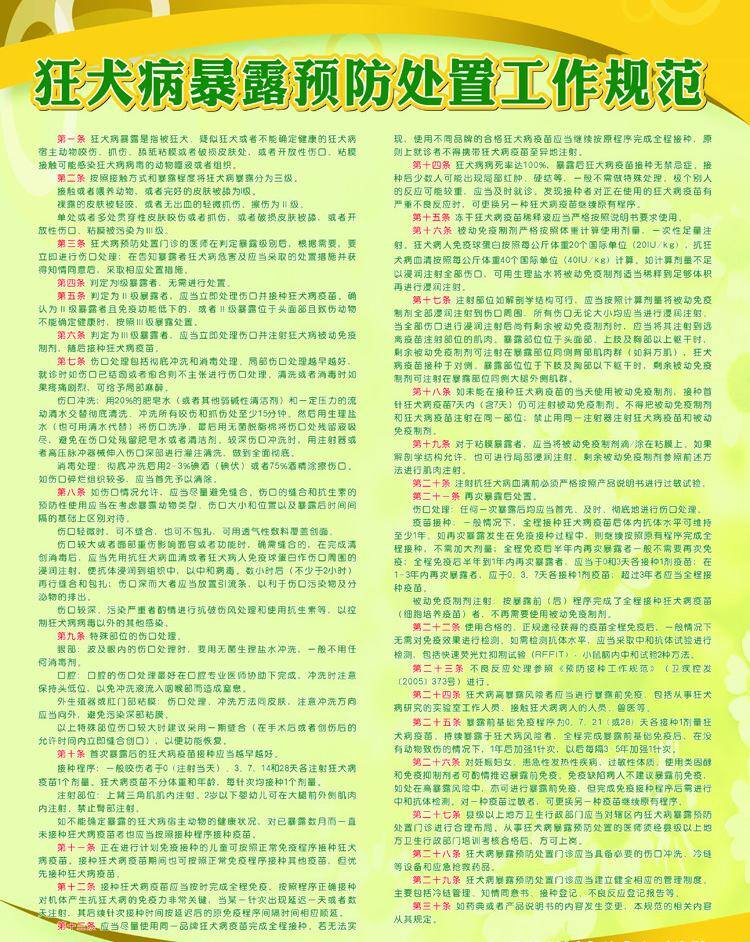 包装设计 医院 医院展板 预防 圆圈 展板模板 制度牌 狂犬病 暴露 处置 工作 规范 工作规范 金黄底 矢量 其他展板设计