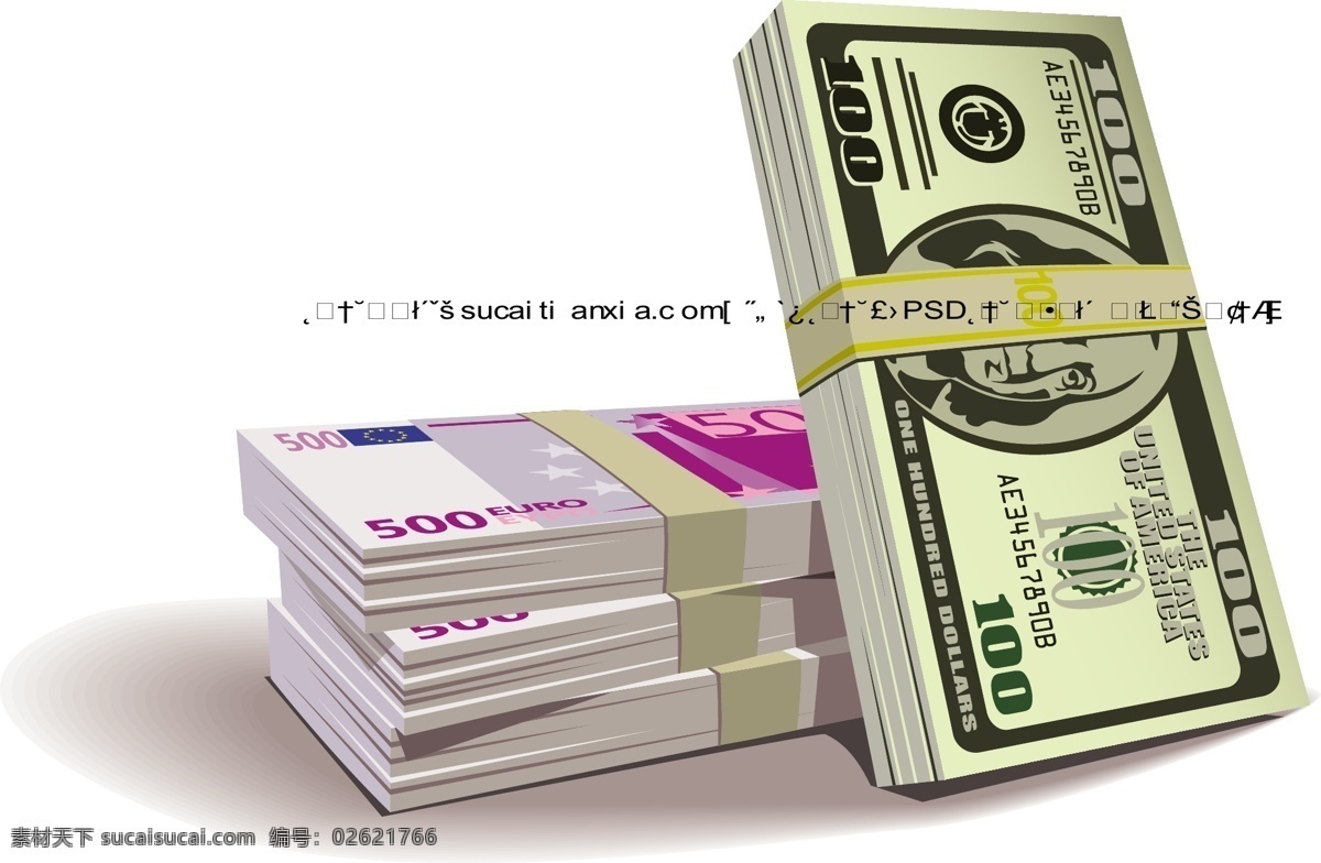金融 货币 纸币 矢量 钞票 金钱 美金 欧元 钱币图片素材 矢量图 商务金融