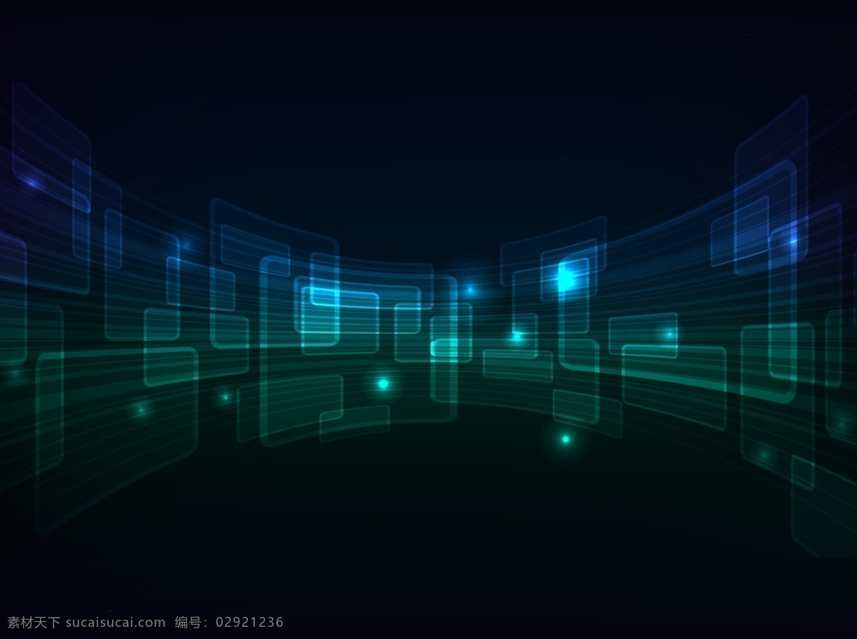 未来 矢量 背景 壁纸 抽象 灯光 发光 矩形 几何 几何图形